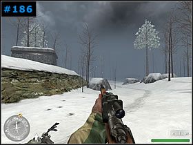 Musiałem zdjąć wielkie grupy oponentów, nacierające głównie z prawej strony, gdzie też znajdowało się ostatnie działko [#187] - [Alianci Misja 2] V-2 Rocket Site - Call of Duty - poradnik do gry