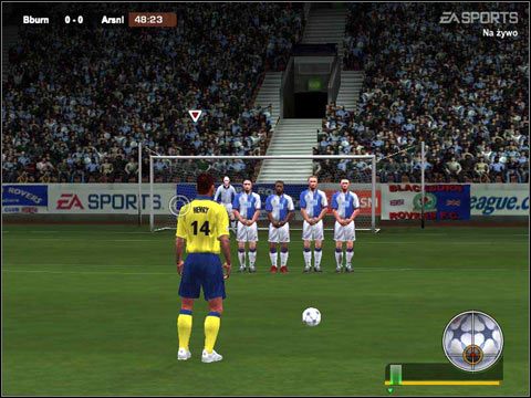 rys 18. Rzut wolny bezpośredni - Rzuty wolne bezpośrednie | Stałe fragmenty gry | FIFA Football 2004 - FIFA Football 2004 - poradnik do gry