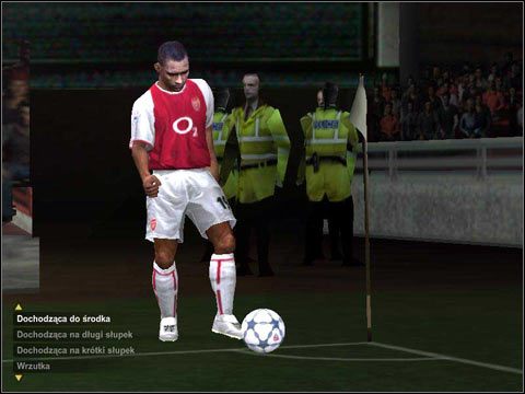 rys 25. Rzut rożny - faza pierwsza - Rzuty rożne - dochodząca do środka | Stałe fragmenty gry | FIFA Football 2004 - FIFA Football 2004 - poradnik do gry
