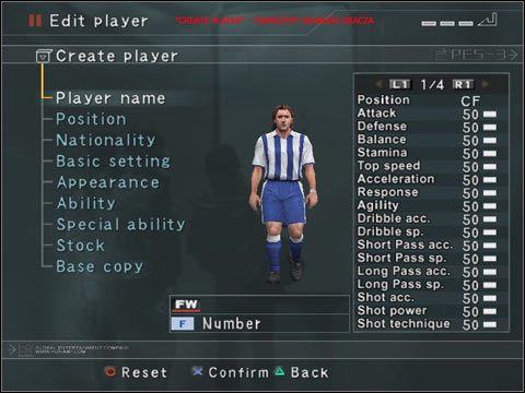 Edit team - Edit Mode | Ustawienia w Pro Evolution Soccer 3 - Pro Evolution Soccer 3 - poradnik do gry