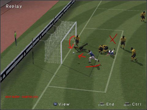 2 - Rzuty rożne - wykonywanie (2) | Gameplay w Pro Evolution Soccer 3 - Pro Evolution Soccer 3 - poradnik do gry