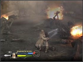 Uwaga na głowę he, he - Helm's Deep - Droga Gandalfa Białego - Władca Pierścieni: Powrót Króla - poradnik do gry