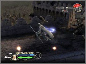 3 - Minas Tirith - top of the wall (1) - Droga Gandalfa Białego - Władca Pierścieni: Powrót Króla - poradnik do gry