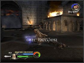 3 - Minas Tirith - courtyard - Droga Gandalfa Białego - Władca Pierścieni: Powrót Króla - poradnik do gry