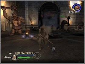 7 - Minas Tirith - courtyard - Droga Gandalfa Białego - Władca Pierścieni: Powrót Króla - poradnik do gry