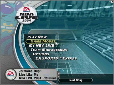 Wystrój menu głównego - Poradnik do gry - Game Modes I | NBA Live 2004 - NBA Live 2004 - poradnik do gry