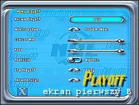 W tym trybie gry nie ma zasadniczych różnic w ustawieniach od tych, które były w sezonie - Playoff | Tryby gry NHL 2001 - NHL 2001 - poradnik do gry
