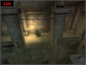 Wracamy do głównej Sali, gdzie nowo zdobytym mieczem torujemy sobie drogę - zamurowane przejście nie jest problemem [167] - Day Break - Prince of Persia: Piaski Czasu - poradnik do gry