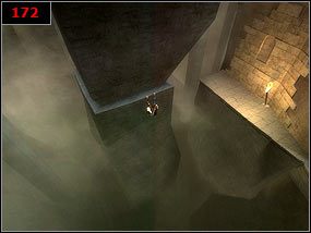 Spinając się po gzymsach docieramy do ściany - Day Break - Prince of Persia: Piaski Czasu - poradnik do gry