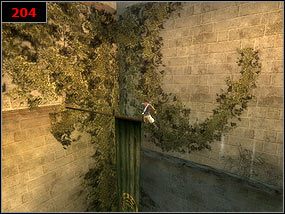 Wystającą z murów flagę wskoczymy odbijając się od ściany [204] - Ill meet You at the baths - Prince of Persia: Piaski Czasu - poradnik do gry