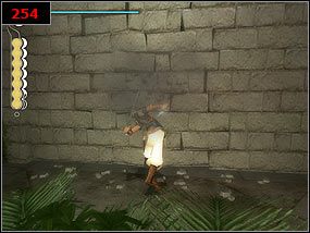 Znajdujemy przejście za kotarą [253] , a później wybijamy dziurę w murze [254] torując sobie drogę - What did You call me? - Prince of Persia: Piaski Czasu - poradnik do gry