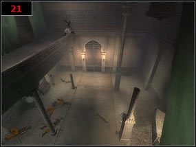 Skacząc z kolumny na kolumnę dostajemy się na balkon [21] - The Maharajahs Treasure Vaults - Prince of Persia: Piaski Czasu - poradnik do gry