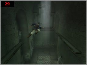 Aby dotrzeć do oddalonego gzymsu [28] , wystarczy, że przebiegniemy po ścianie - You have unleashed The Sands of Time - Prince of Persia: Piaski Czasu - poradnik do gry