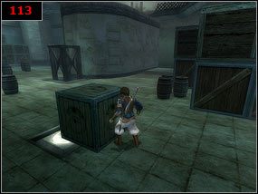 Podczas walki możemy korzystać ze źródła wody, a przeciwników najlepiej jest eliminować tradycyjną już techniką wskakiwania za plecy [112] - The Warehouse - Prince of Persia: Piaski Czasu - poradnik do gry