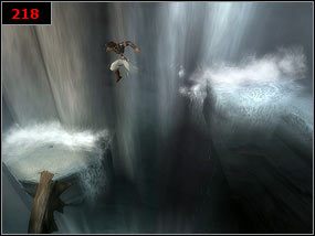 Kolejny pień do pokonania [217] , a później skakanie po skalnych półkach [218] - Waterfall - Prince of Persia: Piaski Czasu - poradnik do gry