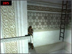 Z liny na gzyms [284] , a potem z gzymsu na drabinę [285] - Observatory - Prince of Persia: Piaski Czasu - poradnik do gry
