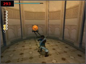 Opuszczając się po kolejnych pólkach [292] , docieramy do pomieszczenia z mieczem [filmik], po czym uruchamiamy mechanizm [293] - Observatory - Prince of Persia: Piaski Czasu - poradnik do gry