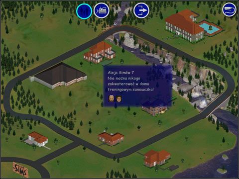 Wybieramy więc opcje - ZAKWATEROWANIE RODZINY i pojawia się nowy ekran - Zakwaterowanie rodziny w The Sims - The Sims - poradniki