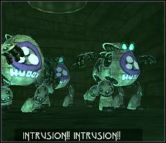 Zabierz znajdujący się obok klucz (mieni się na fioletowo, oznaczony jako Triangular Key) - 27 Nutripils Factory | Beyond Good & Evil - Beyond Good & Evil - poradnik do gry