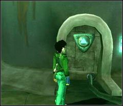 Po załatwieniu przeciwników skieruj się do charakterystycznego przycisku (zielony trójkąt) - 27 Nutripils Factory | Beyond Good & Evil - Beyond Good & Evil - poradnik do gry