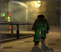 Dotrzesz do punktu pilnowanego przez dwóch żołnierzy Alpha Sections - 29 Nutripils Factory | Beyond Good & Evil - Beyond Good & Evil - poradnik do gry