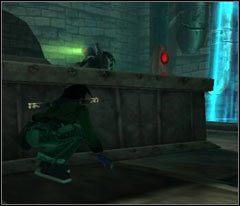 Zignoruj szczury i wskocz na półkę, na której znajduje się żołnierz - 33 Nutripils Factory | Beyond Good & Evil - Beyond Good & Evil - poradnik do gry