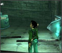 Na początek podejdź do maszyny i zakup wszystkie przechowywane w niej przedmioty - 37 Nutripils Factory | Beyond Good & Evil - Beyond Good & Evil - poradnik do gry