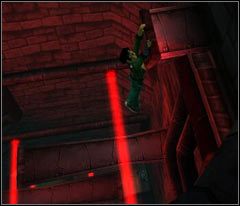 I wreszcie najcięższy element: musisz zeskakiwać na niższe platformy tak, aby uniknąć poziomych laserów - 39 Hillys | Beyond Good & Evil - Beyond Good & Evil - poradnik do gry