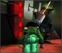 Zauważ, że żołnierze chodzą wokół centralnej struktury - 40 Hillys | Beyond Good & Evil - Beyond Good & Evil - poradnik do gry