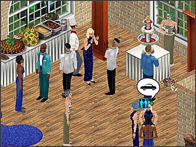 Jeżeli nie chcecie sami przygotowywać przyjęcia, to wystarczy zadzwonić na usługi i zamówić bufetowego, który zajmie się organizacją - Balanga | The Sims Balanga - The Sims: Balanga - poradnik do gry