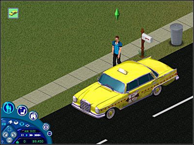 Jeżeli chcecie albo nie chcecie, ale nastrój się tak pogarsza, że nie ma innego wyjścia i musicie wrócić do domu należy wezwać taksówkę i kazać się zawieść - Randka | The Sims Randka - The Sims: Randka - poradnik do gry