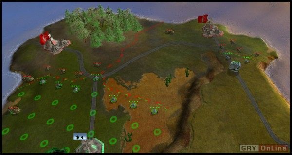 Kraj na północnym-zachodzie wyspy wystawił dwie amfibie i zdołał przerzucić morzem jedną z nich do wnętrza naszego sektora - jej trzeba będzie się pozbyć natychmiast, jeszcze w tej turze - Pierwszy kontakt z wrogiem | Faza 1 | Massive Assault - Massive Assault - poradnik do gry