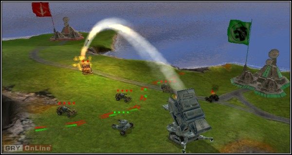 Pierwszą z nich jest wystawienie własnej cennej jednostki (na przykład wyrzutni) na podpuchę, trzymając obok niej własną wyrzutnię - Niszczenie wrogich wyrzutni rakiet | Faza 2 | Massive Assault - Massive Assault - poradnik do gry