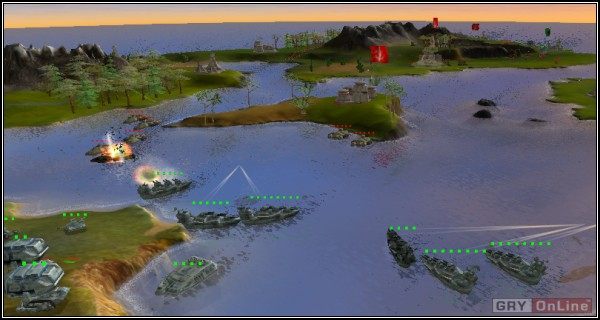 Nie inaczej rzecz się ma na morzu, gdzie również należy bezwzględnie dążyć do złączenia swojej floty - często przecież produkowanej w odległych od siebie państwach - Nie rozpraszać swoich oddziałów | Faza 2 | Massive Assault - Massive Assault - poradnik do gry