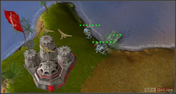 Atak na stolicę bronioną wyłącznie przez bombowce najlepiej poprowadzić w oparciu o szybkie i wytrzymałe heavy boty, albo zapakować do transportera wybrane jednostki i z jego pomocą przebyć dystans dzielący od znajdującej się w rękach wroga stolicy - Ofensywa na słabo strzeżone państwa | Faza 5 i 6 | Massive Assault - Massive Assault - poradnik do gry