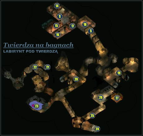 S - Mapa - Laburynt pod Twierdzą - Twierdza na bagnach - Świątynia Pierwotnego Zła - poradnik do gry