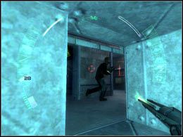 Jeśli jednak wybierasz wariant siłowy to nie zapomnij zapisać stanu gry - Upper Seattle City Center #3 | Seattle | Deus Ex Invisible War - Deus Ex: Invisible War - poradnik do gry