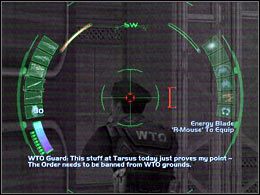 Na początek zajmiemy się dwójką strażników po lewej - WTO Air Terminal Hangar | Seattle | Deus Ex Invisible War - Deus Ex: Invisible War - poradnik do gry