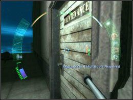 Północnej wyrzutni rakiet możesz pozbyć się na dwa sposoby: włamując się do komputera w składziku lub przejmując kontrolę nad stojącym kawałek dalej działkiem - WTO Air Terminal Hangar | Seattle | Deus Ex Invisible War - Deus Ex: Invisible War - poradnik do gry