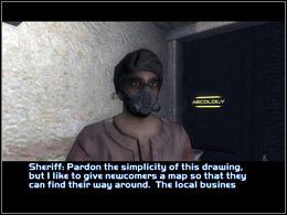 Po skończonej rozmowie zagadaj do gostka w masce (po prawej) - South Medina #1 | Cairo | Deus Ex Invisible War - Deus Ex: Invisible War - poradnik do gry