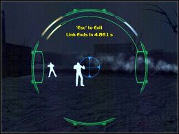 Jeśli chcesz możesz włączyć maskowanie i przejąć kontrolę nad Botem (po lewej) - Liberty Island West Side | New York | Deus Ex Invisible War - Deus Ex: Invisible War - poradnik do gry