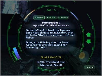 1 - ZAKOŃCZENIE 3 - APOSTLECORP | Zakończenia | Deus Ex Invisible War - Deus Ex: Invisible War - poradnik do gry