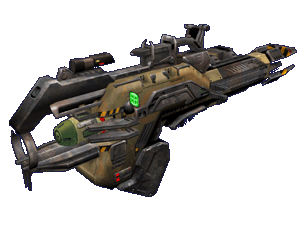 AVRiL, albo Przeciw-Pojazdowa Wyrzutnia Rakiet (Anti-Vehicle Rocket Launcher), wystrzeliwuje samo-naprowadzające pociski, które dają niezłego huku - Broń cz.3 | Unreal Tournament 2004 - Unreal Tournament 2004 - poradniki