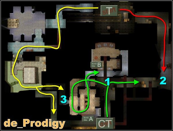 Terroryści mają o tyle utrudnione zadanie, że oddział antyterrorystyczny ma stosunkowo blisko oba cele ataku - Prodigy | Mapy w Counter-Strike Condition Zero - Counter-Strike: Condition Zero - poradnik do gry