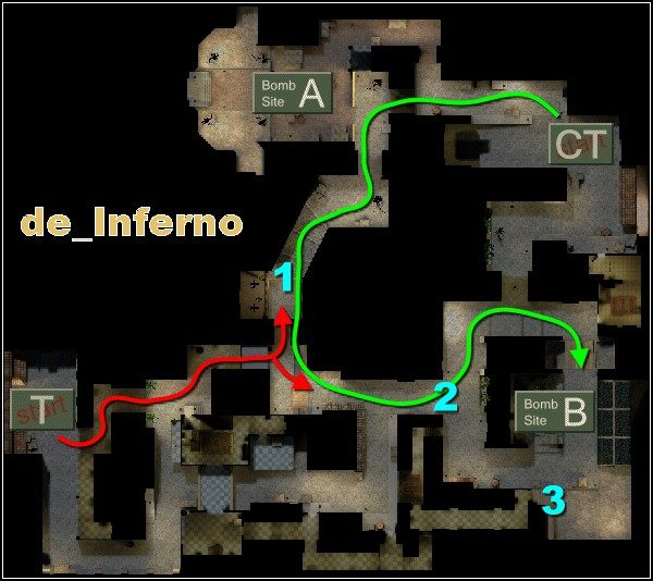 Biegnij zieloną trasą - Inferno | Mapy w Counter-Strike Condition Zero - Counter-Strike: Condition Zero - poradnik do gry