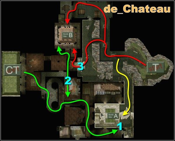 Z M249 biegnij na strzelnicę, czyli do okna [1] - Chateau | Mapy w Counter-Strike Condition Zero - Counter-Strike: Condition Zero - poradnik do gry