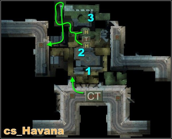 Zakładnicy przetrzymywani są na piętrze - Havana | Mapy w Counter-Strike Condition Zero - Counter-Strike: Condition Zero - poradnik do gry