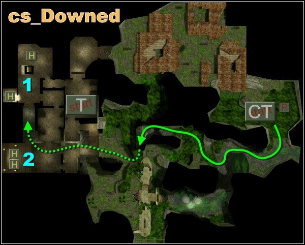 Zwykle zakładnicy stoją parami - Downed | Mapy w Counter-Strike Condition Zero - Counter-Strike: Condition Zero - poradnik do gry