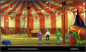 Jesteśmy świadkami kłótni dwóch braci Fettucini - Cz. I - Trzy próby (Początek) | Opis przejścia The Secret of Monkey Island - The Secret of Monkey Island - poradnik do gry