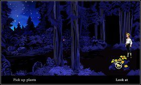 Idziemy do rozwidlenia dróg (fork) gdzie znajduje się wejście do lasu [M1: 4 - Cz. I - Trzy próby (Początek) | Opis przejścia The Secret of Monkey Island - The Secret of Monkey Island - poradnik do gry